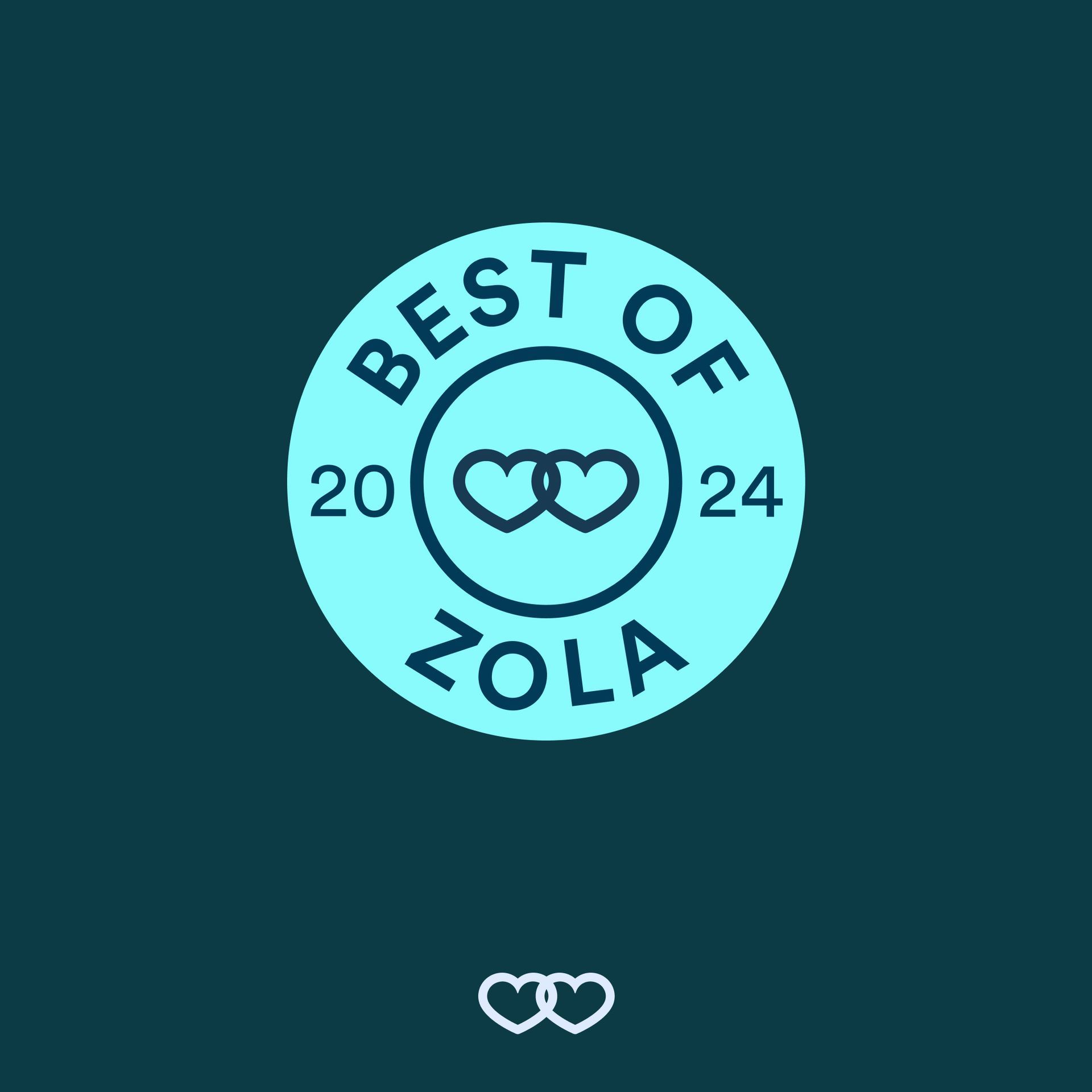 A blue circle with the words best of zola on it