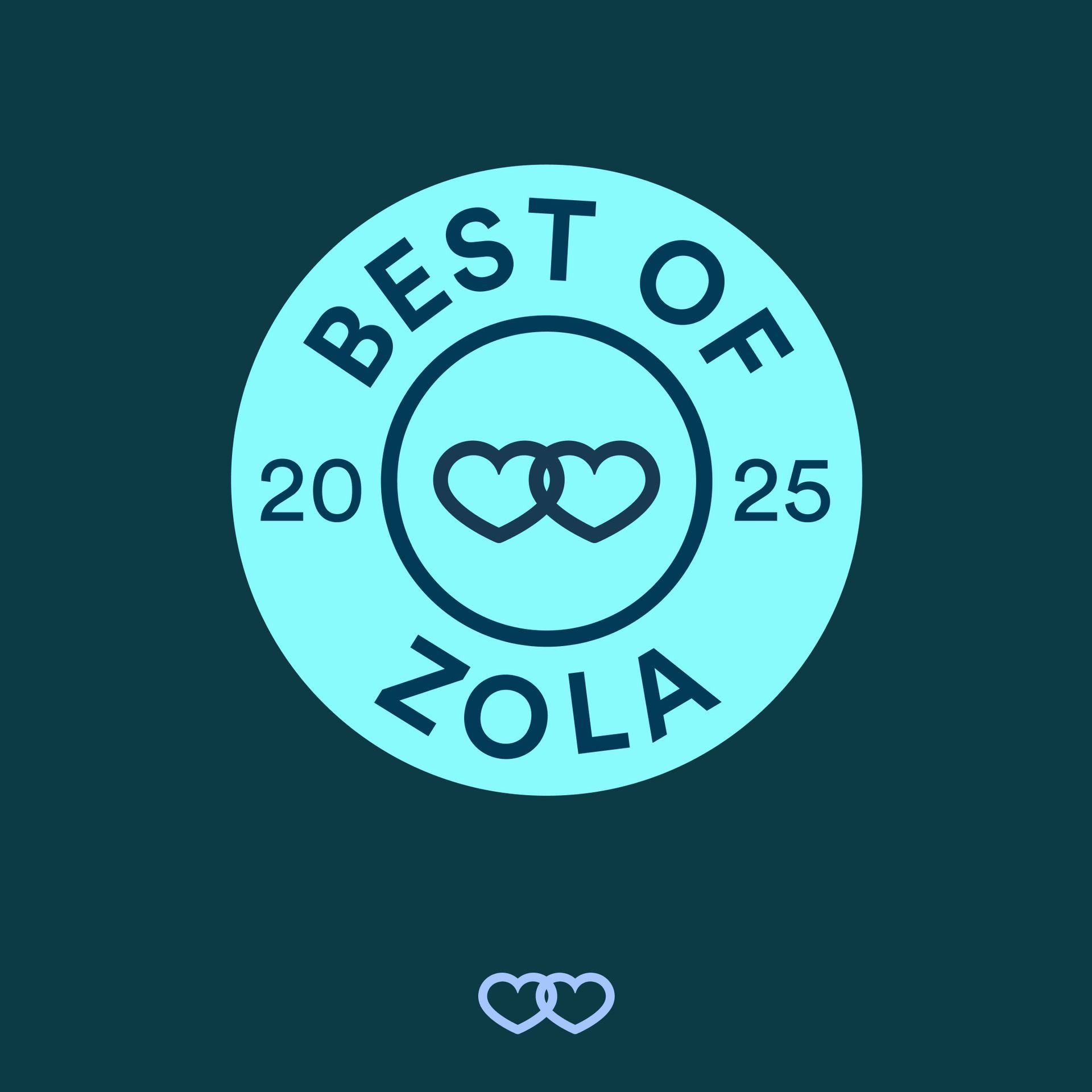 A blue circle with the words best of zola on it