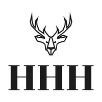 Geometric stag head above the letters 