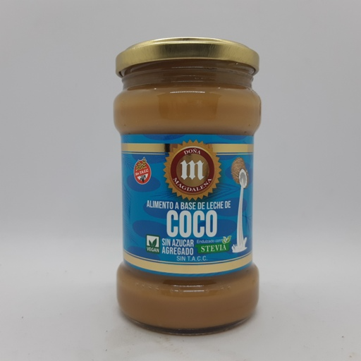 Un frasco de salsa de cacao con etiqueta azul