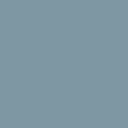 Solid muted blue-gray background.