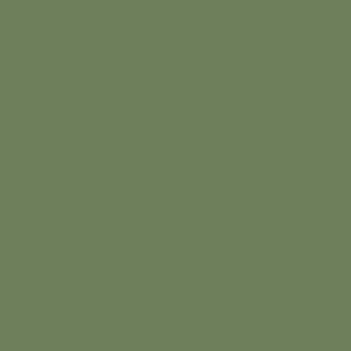Solid muted olive-green background.