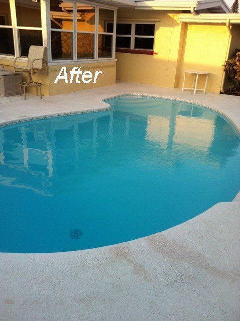 before pool resurfacing