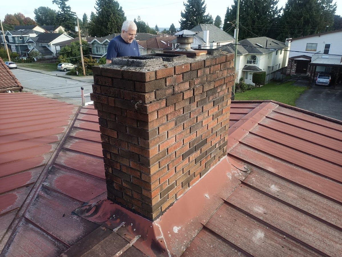 Chimney restoration in Burnaby BC, before service