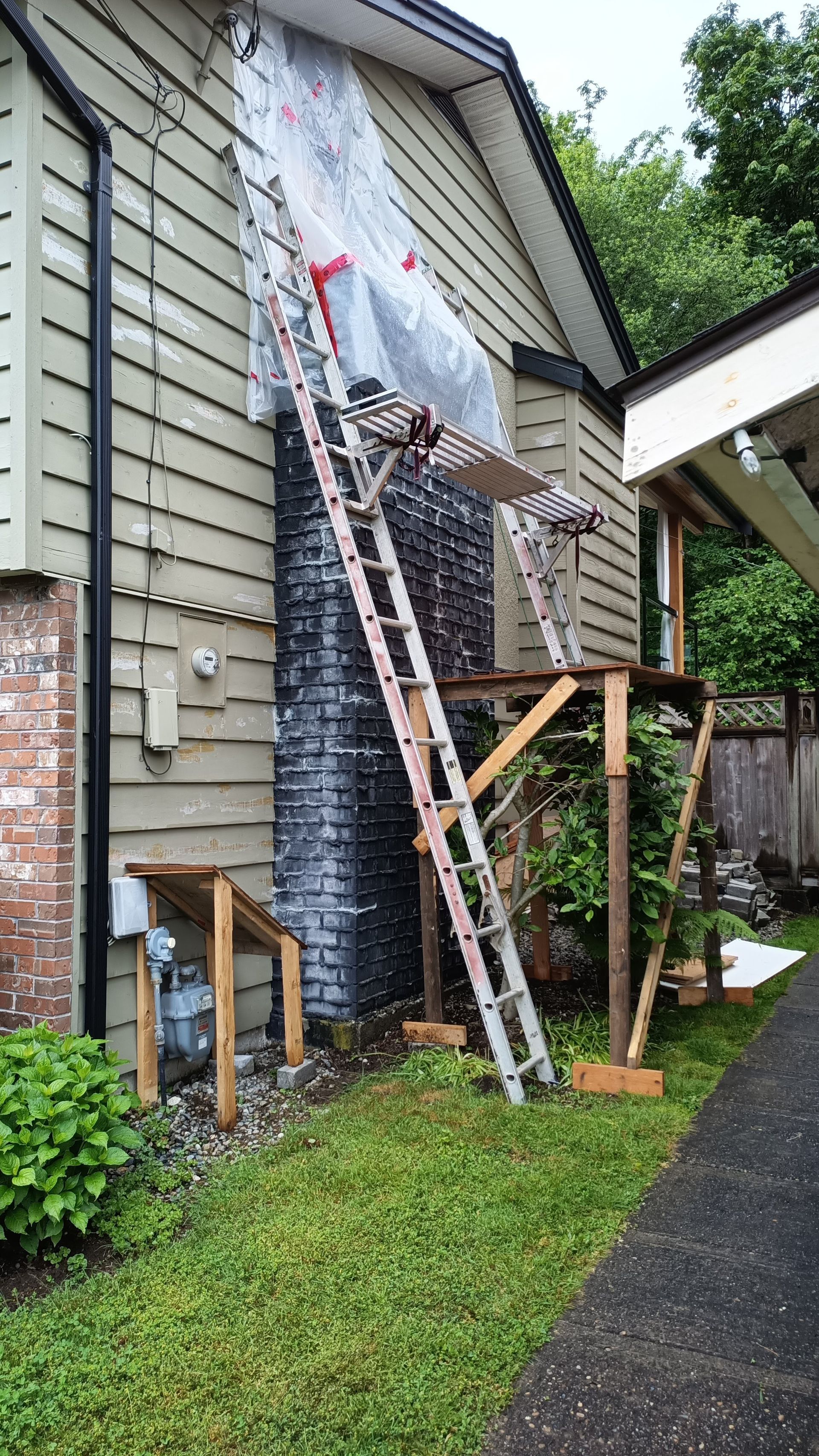 Rebuilding an old chimney