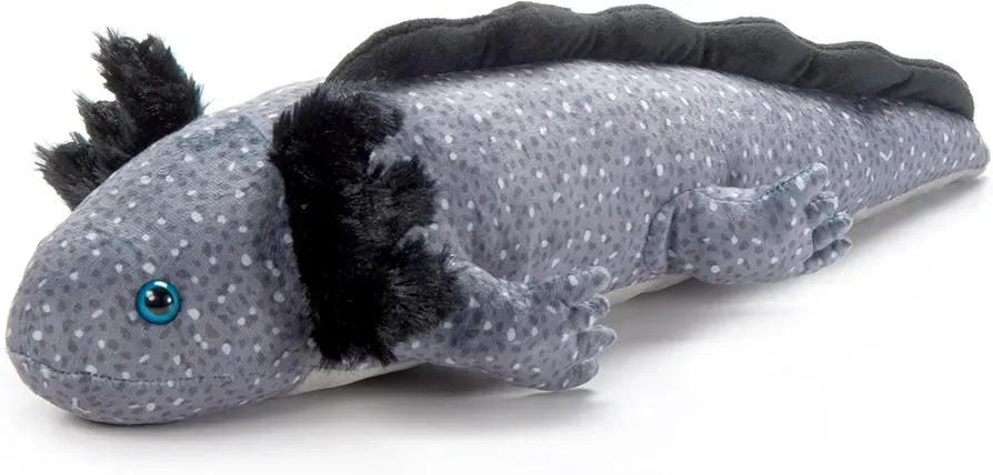 plush axolotl, plush black axolotl, the petting zoo plush axolotl