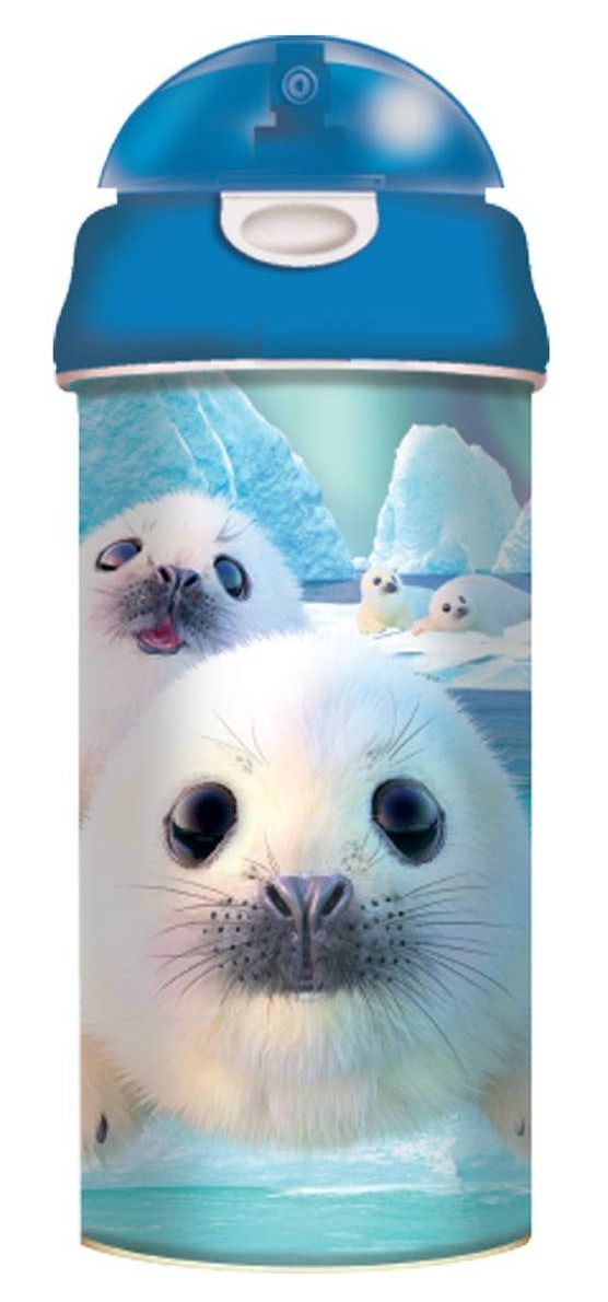 3D BPA-free harp seal drink bottle