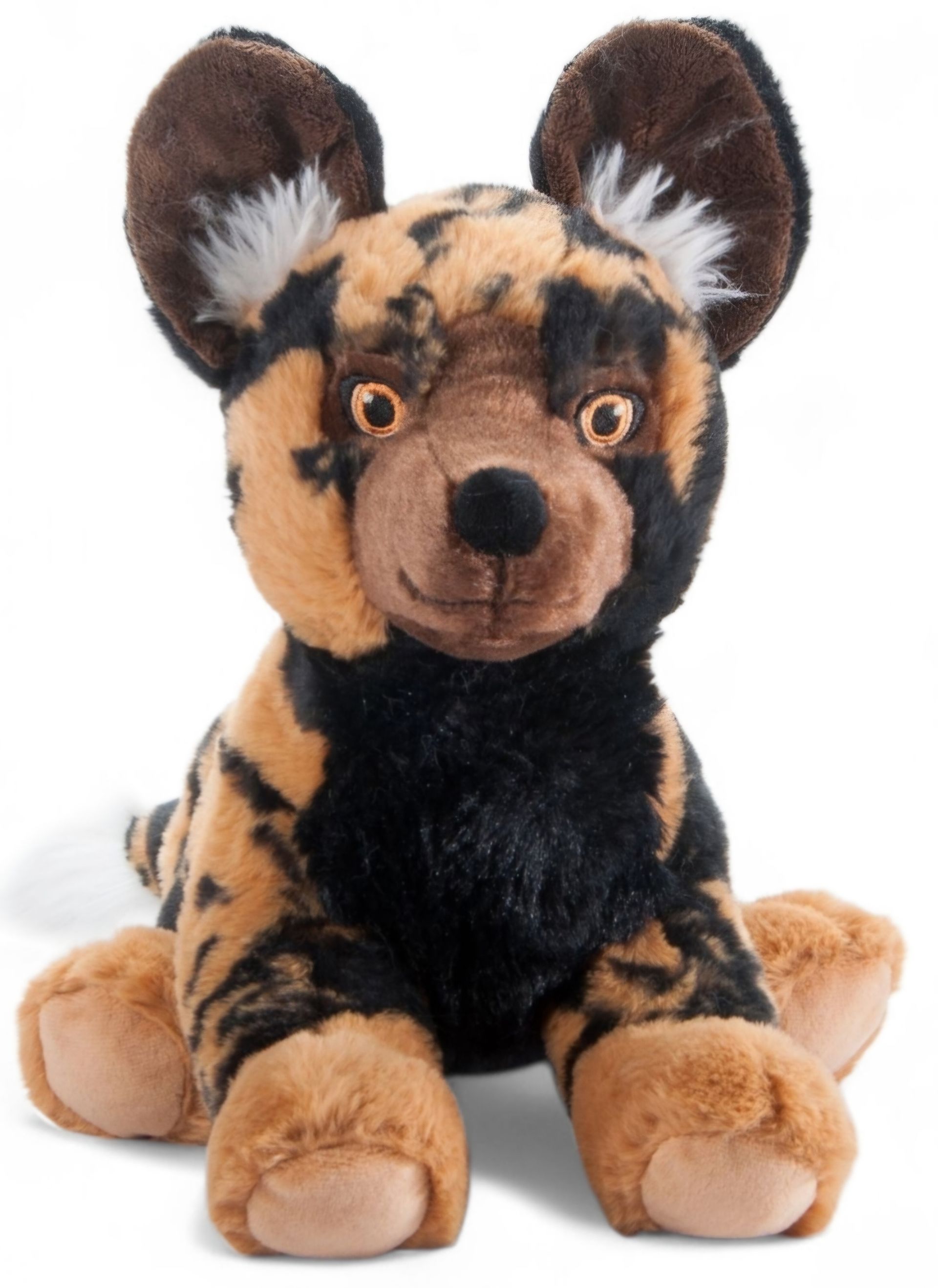 plush african wild dog, the petting zoo plush wild dog, earth keepers eco plush