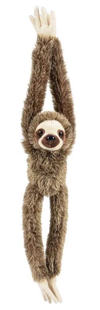 Heirloom Brand plush soft toy hanging sloth with velcro stuffed animal plushie