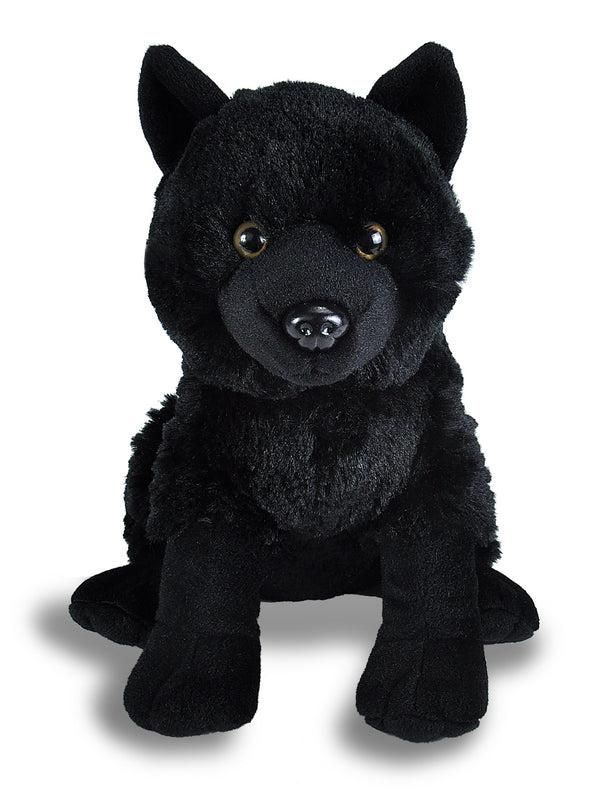 wild republic ck plush black wolf stuffed animal plushie