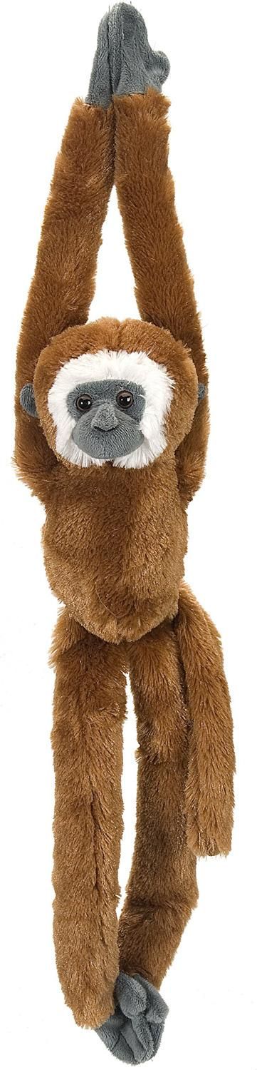 Wild Republic CK plush soft toy hanging lar gibbon with velcro stuffed animal plushie