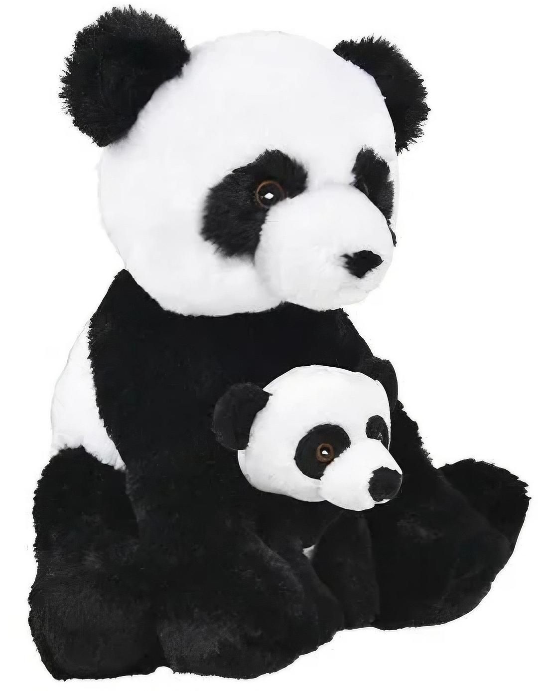 Heirloom Brand eco-friendly plush soft toy panda with baby stuffed animal soft toy