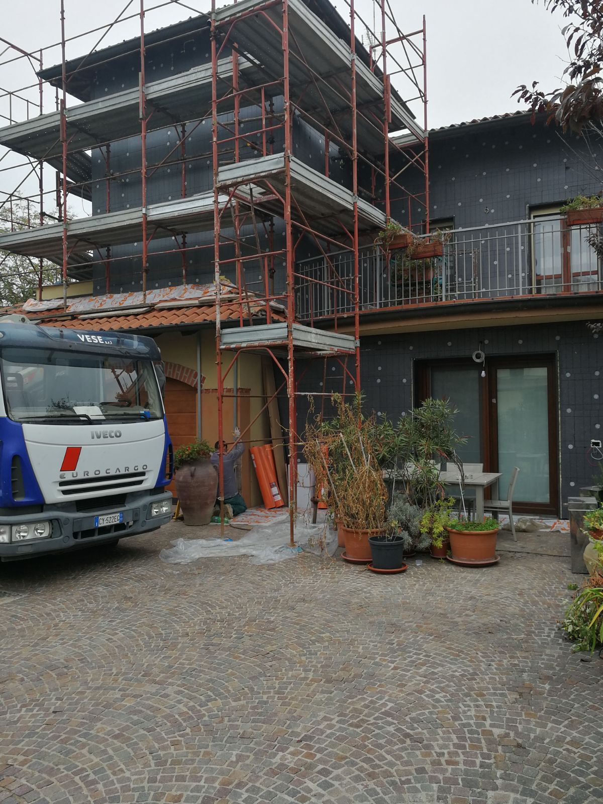 vista esterna di una cosa in costruzione