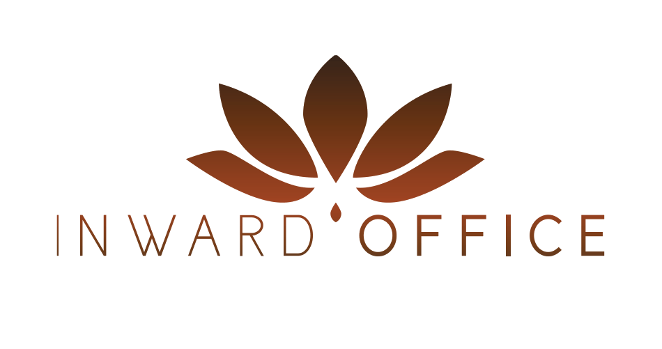 A logo for inward office with a flower on it