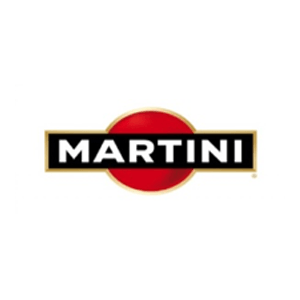 Um logotipo de martini em um fundo branco