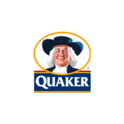 Um logotipo quacre com um homem com chapéu de cowboy