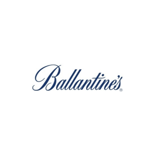 O logotipo da ballantine está sobre um fundo branco.