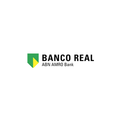 Logotipo do banco real abn amro em um fundo branco