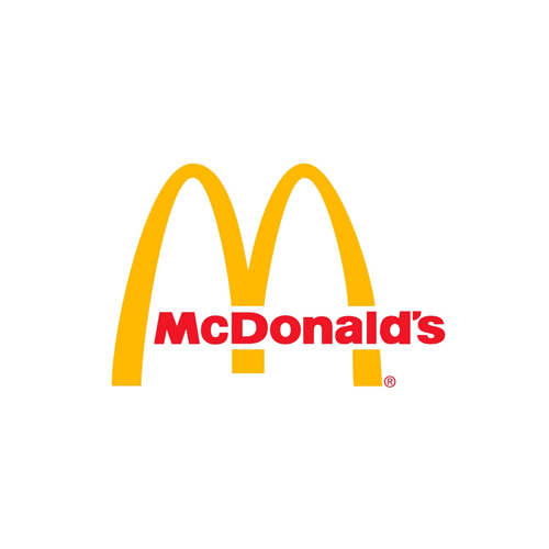 Um logotipo do McDonald's em um fundo branco