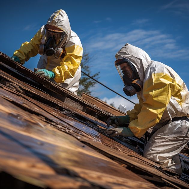 A Close Up Of a Pile of Asbestos Roof Tiles Stacked on Top of Each Other — Asbestos Risk Removal In Gladstone, QLD