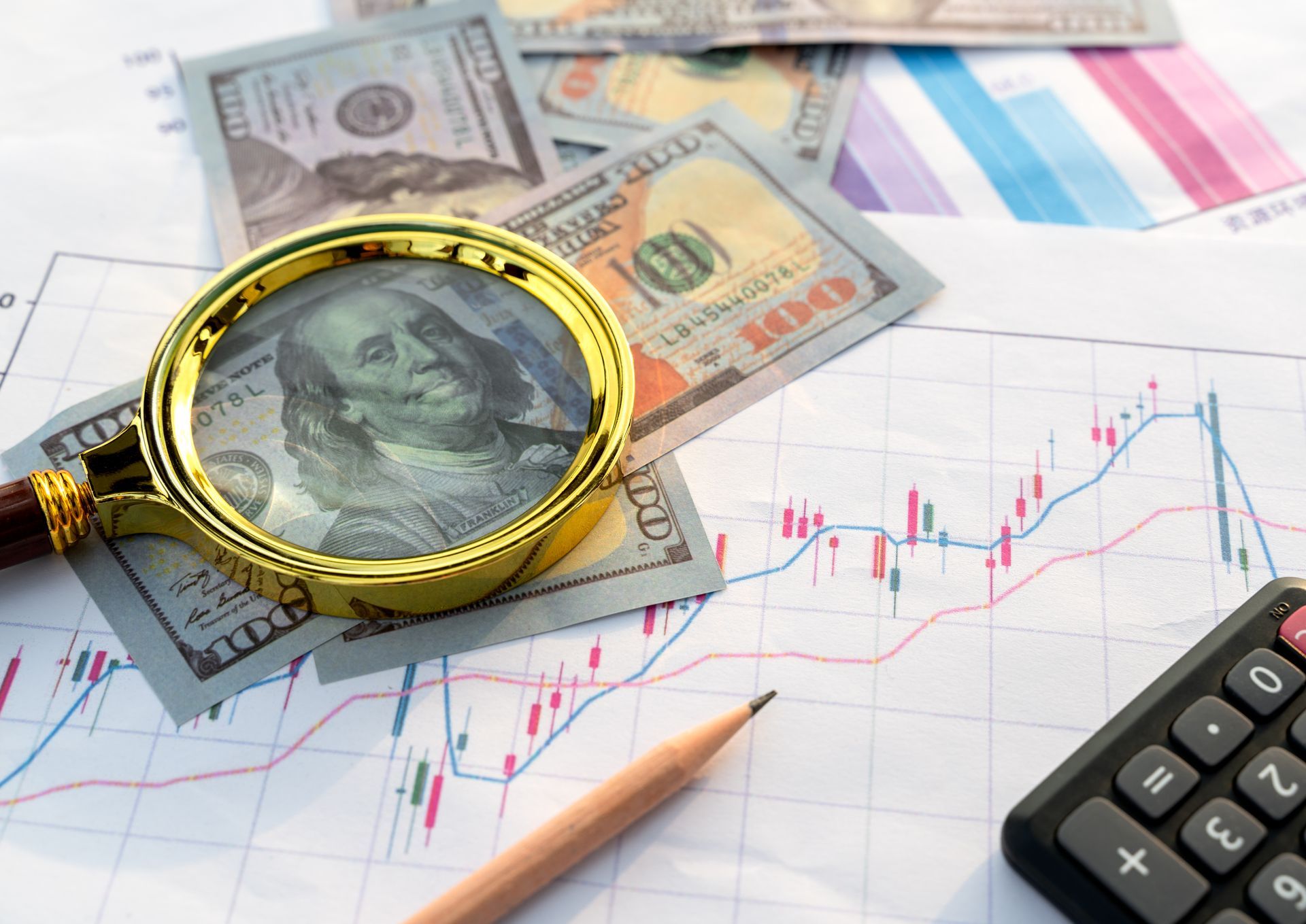 Items for the business expanded in the composition on the table.