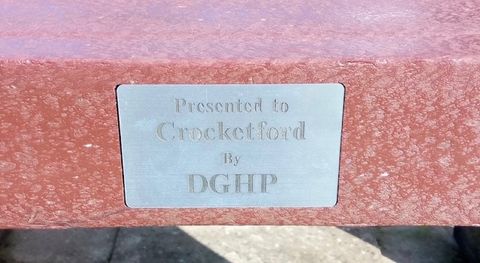 Bench in King George V Park presented by DGHP