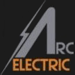 The logo for arc electric has a lightning bolt on it.