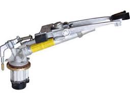 A close up of a sprinkler on a white background.