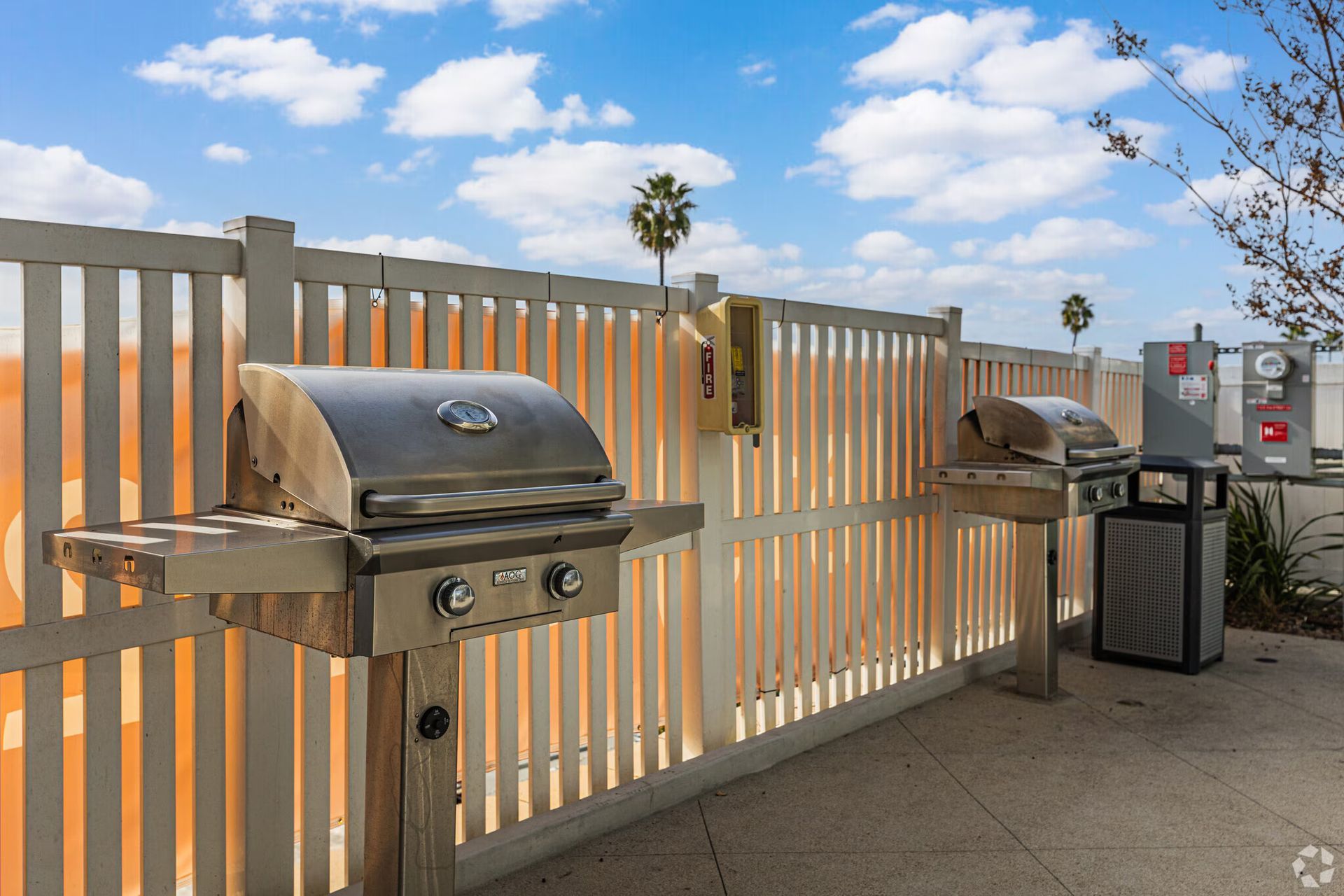 Photo showing a bbq area