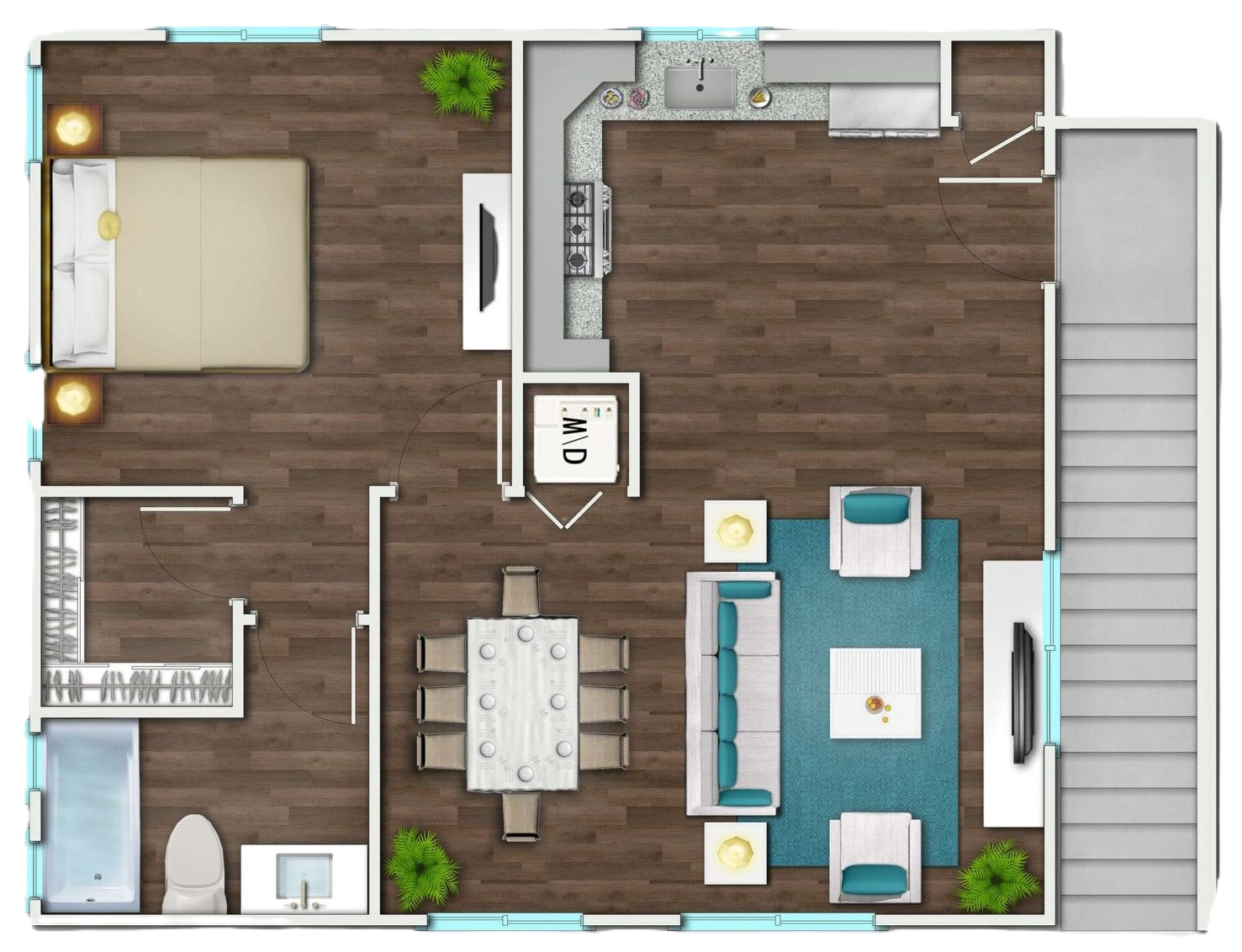 1 Bedroom Floor Plan