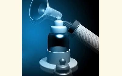 disegno 3d apparecchio tiralatte