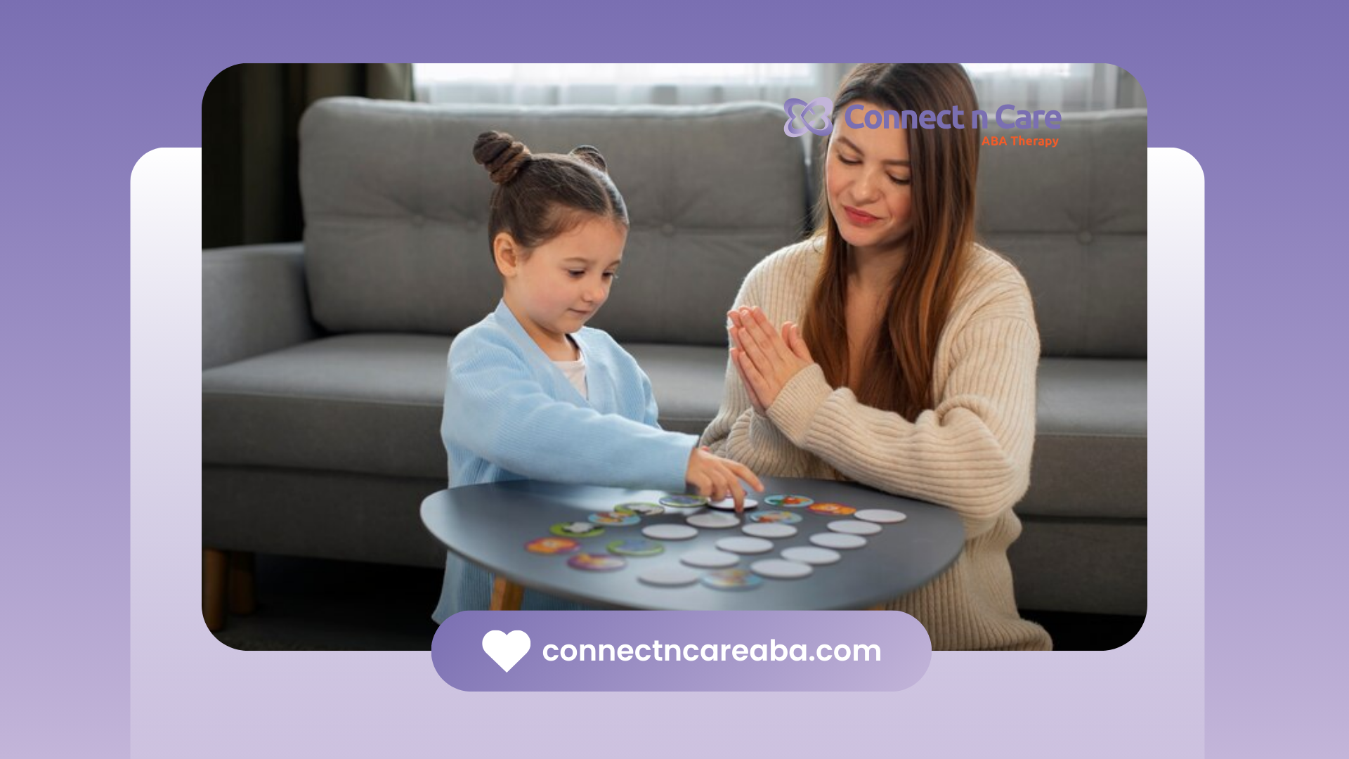 An RBT and a little girl during their ABA therapy session