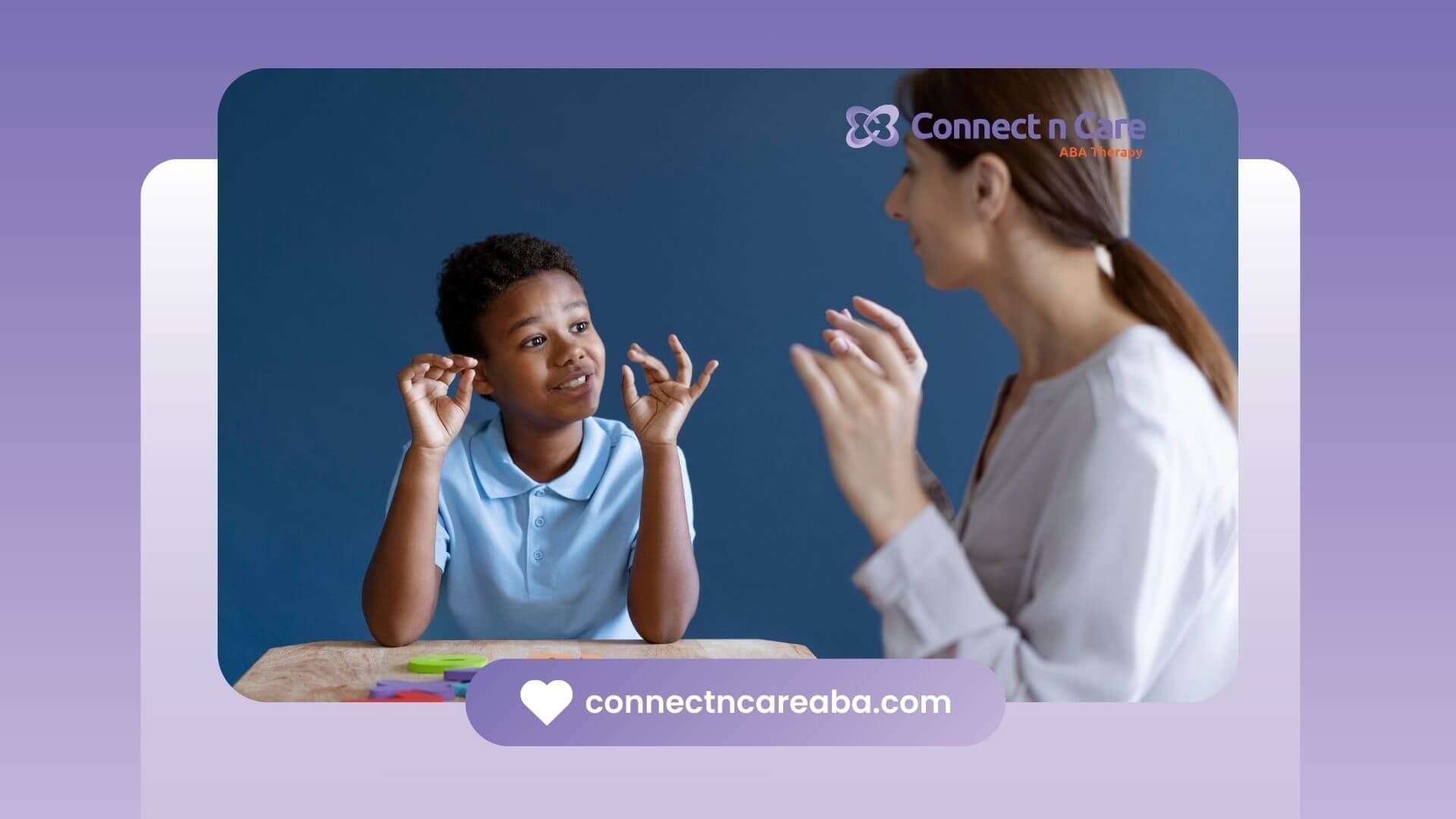 A teacher and a kid engaging in an interactive learning session with letter blocks on the table.