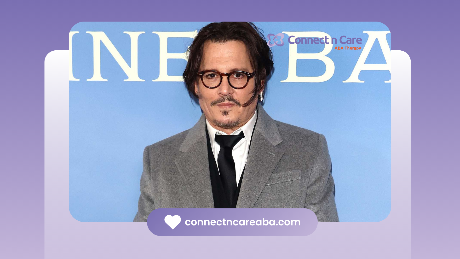 Johnny Depp, a globally-known actor, speculated w/ autism, posing in a gray suit at an event.