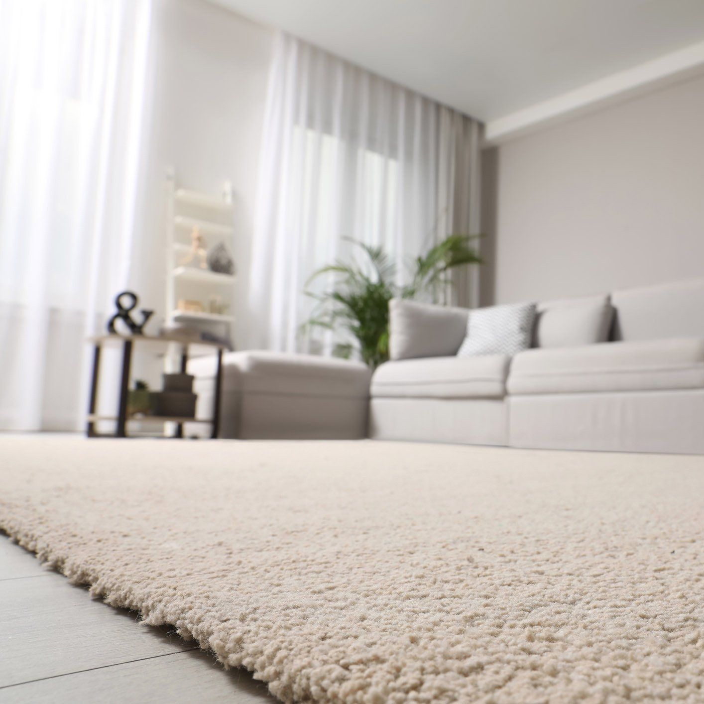 White Carpet On The Living Room — Miami, FL — Carpet World Miami, Inc.