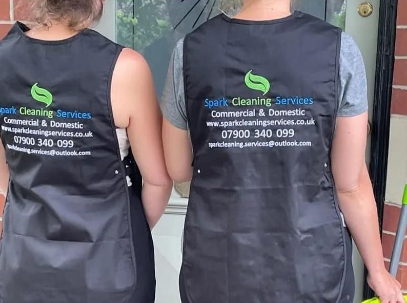 Two of our professional cleaners providing cleaning services in Leeds.