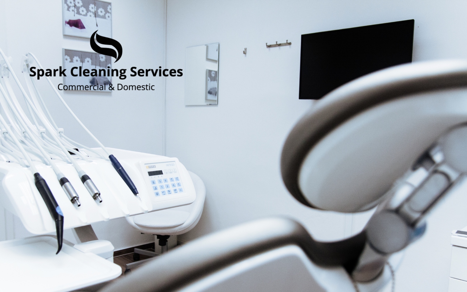 Cleaning a dental clinic
