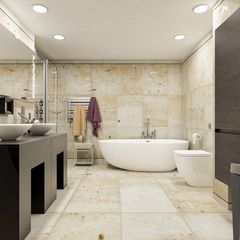 Picture of modern bathroom. Render image.