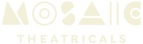 Icon of two spotlights shining upwards, within a dark square.