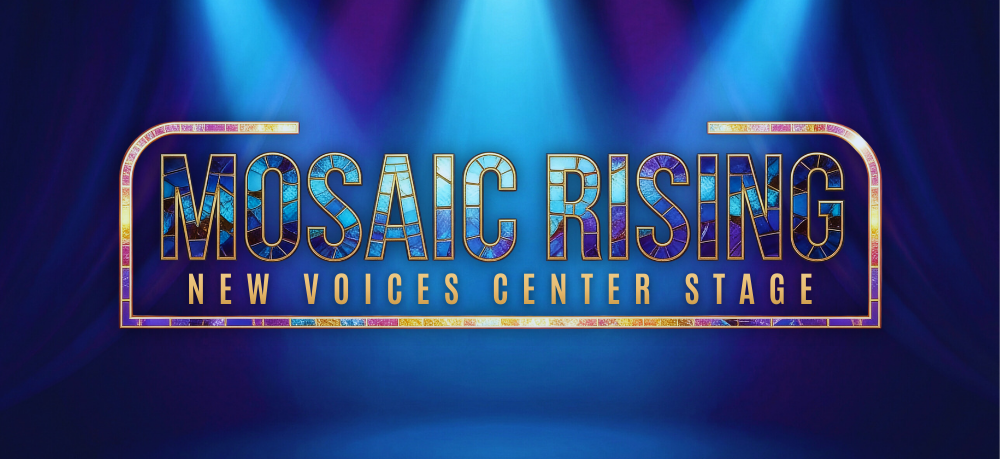 Motown musical poster with a singer on stage, vintage concert backdrop.