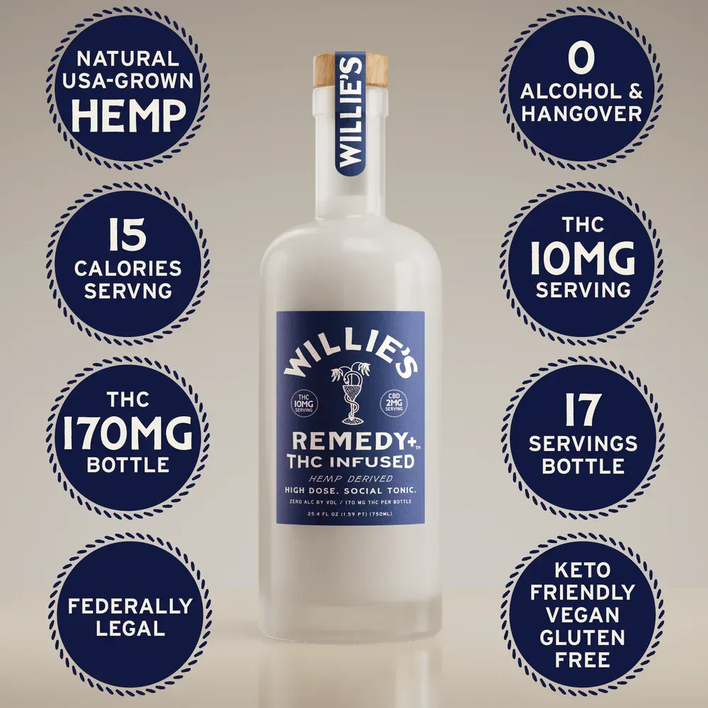 Willie's Remedy+ 750ml Bottle – 10mg High Dose