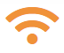 Icône de signal Wi-Fi orange.