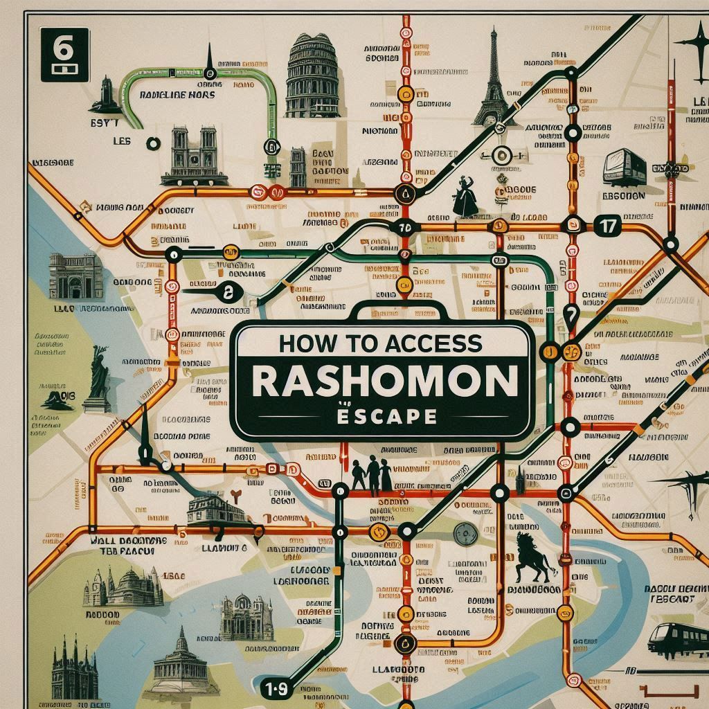 Une carte montrant comment accéder à Rashomon Escape