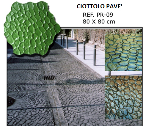 Stampi APSE Bergamo Verdello ciottolo pavè