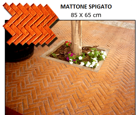 Stampi APSE Bergamo Verdello mattone spigato