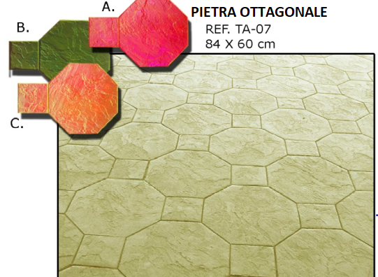 Stampi APSE Bergamo Verdello  Pietra ottagonale