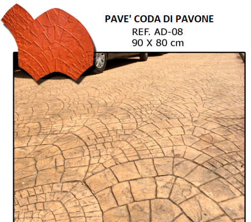 Stampi APSE Bergamo Verdello Pavè coda di pavone