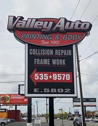Company Sign — Auto Body Painting in Valley, WA