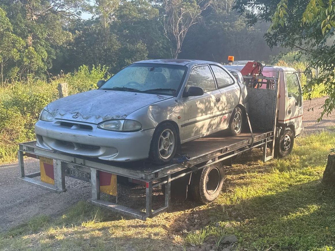 Blue Scrap Car — Scrap Metal In Tweed Heads, NSW