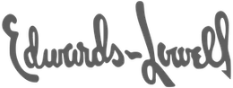 Edwards-Lowell script logo in grey.